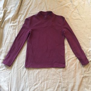 Dark red long sleeve American Apparel shirt - S
